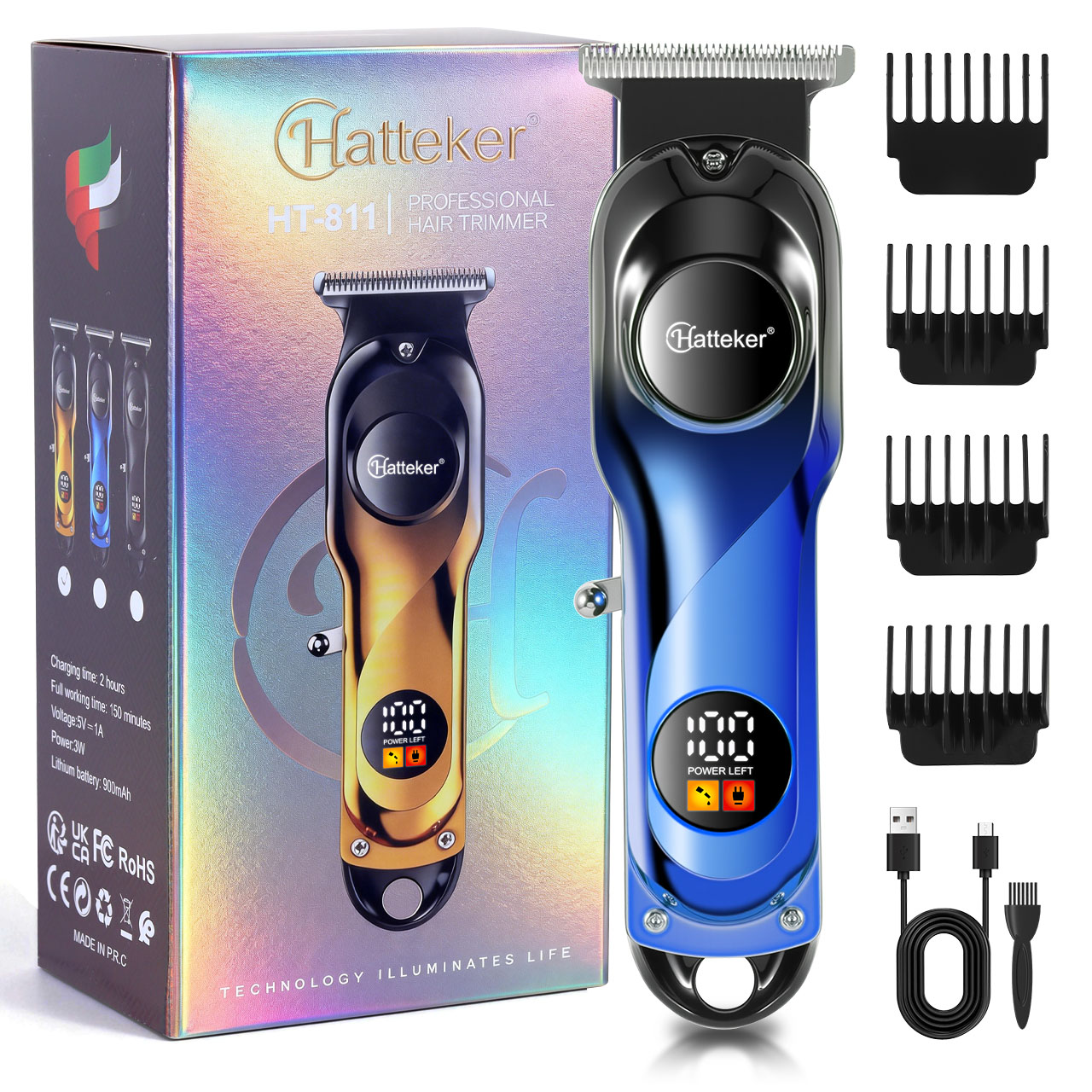 Beard Oil - Elektryczna maszynka do strzyżenia włosów Hatteker