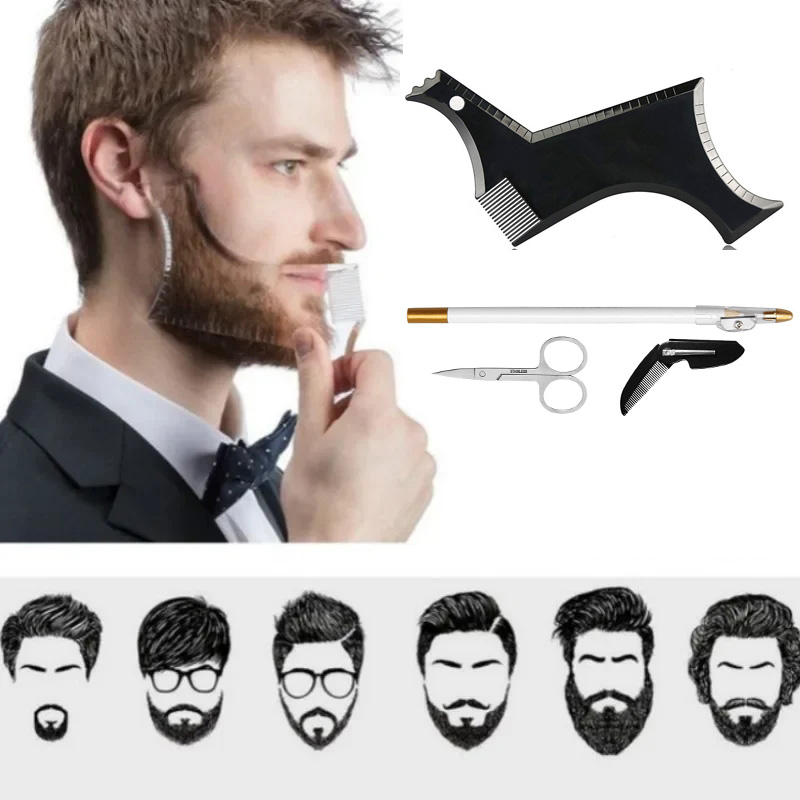 Beard Trimmer - Zestaw do stylizacji brody 4 szt.