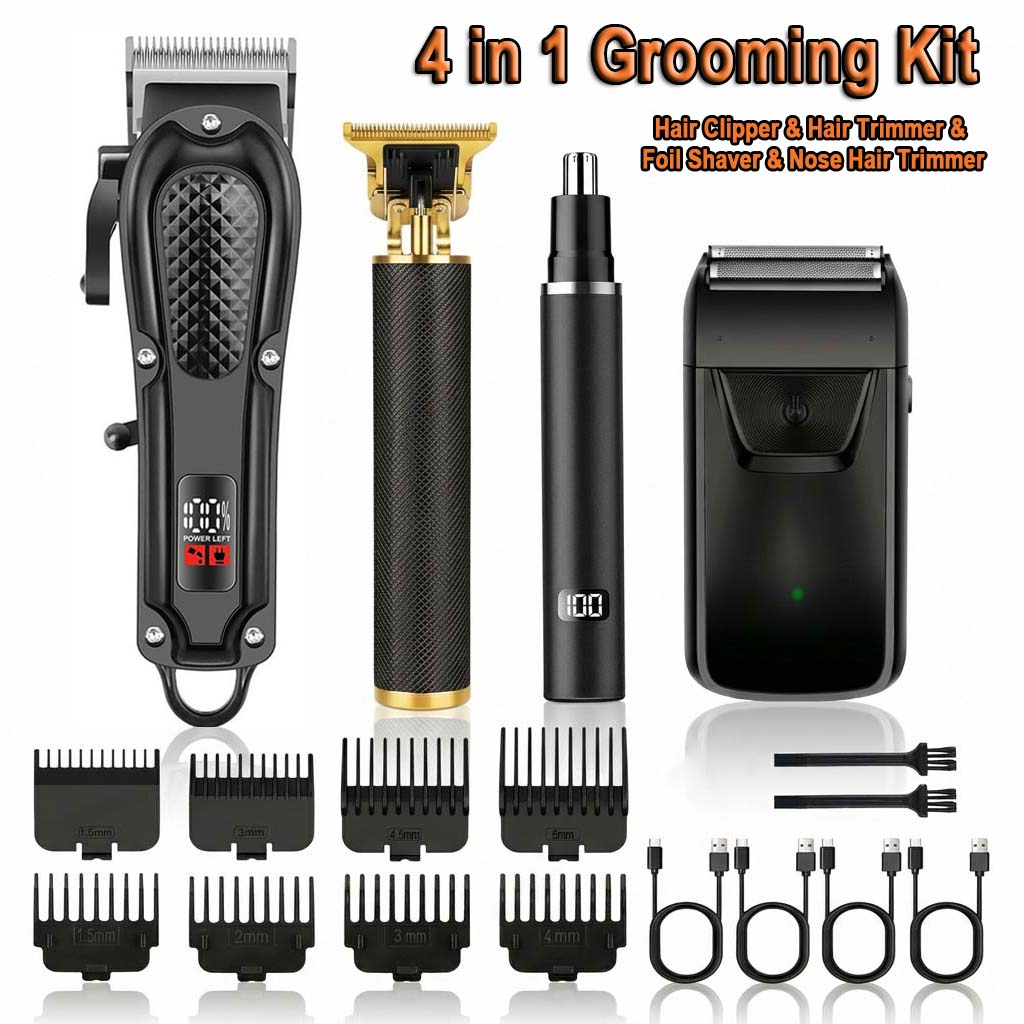Electric Shaver Rotary - Zestaw do pielęgnacji męskiej 4 w