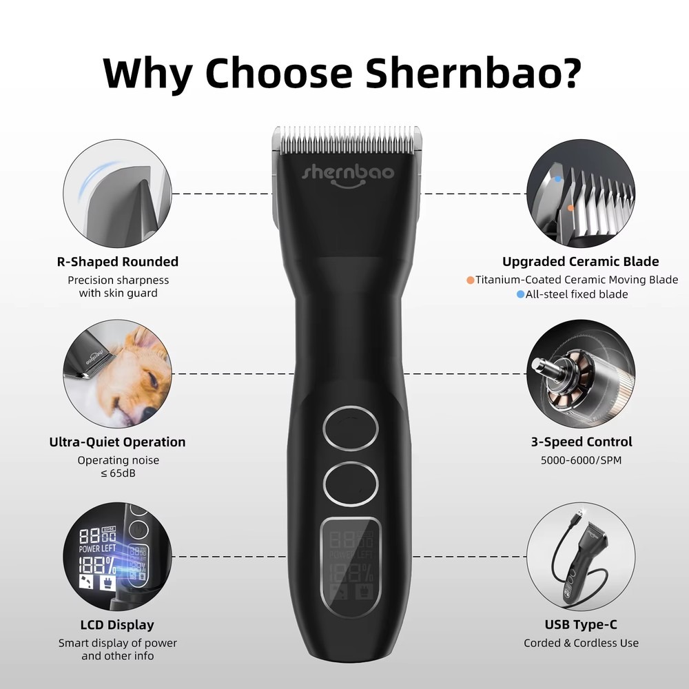 Shernbao PGC-880, model D, bez – Hair Clipper recenzja i cena