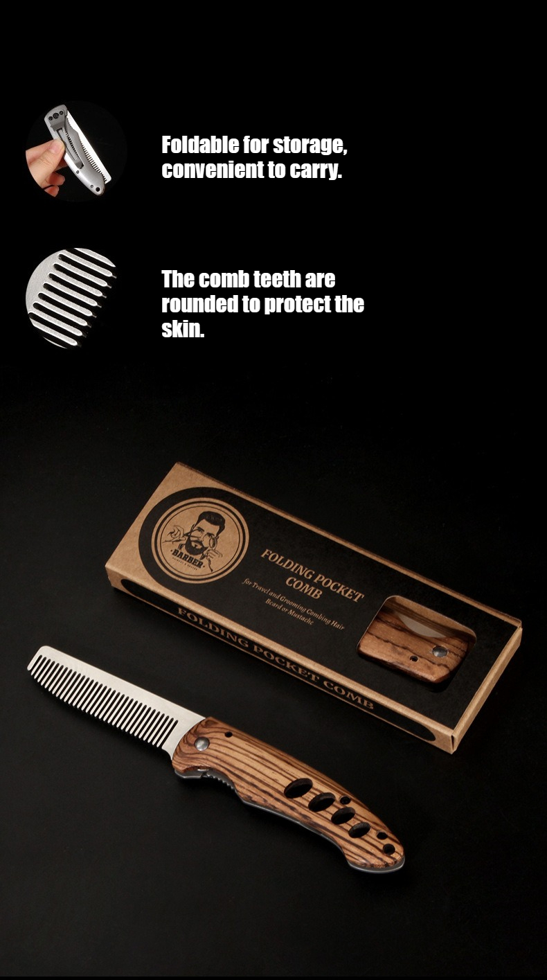 Składany grzebień do brody z l – Mens Grooming Travel Kit recenzja i cena